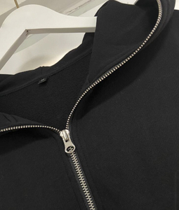 French Terry 400 GSM Full Face Cover Hoodies | Sweat à capuche zippé complet/Mode surdimensionné Heavyweight Double Zip Hoodie Men Blank - Product Image 6