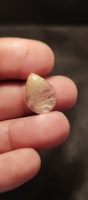 Cabochon en cristal de quartz rutile doré naturel de haute qualité pour la guérison, en forme de poire, pour la fabrication artisanale de bijoux et bagues DIY, vente en gros