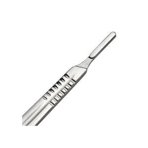 HNSC-ATF-0001 de poignée de scalpel d'acier inoxydable de HASIBI NAQIBI pour l'instrument chirurgical de dissection vétérinaire de chirurgie générale - Product Image 6