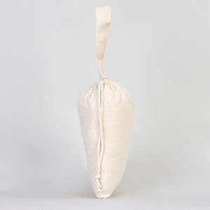 Natural Cotton <b>Drawstring</b> <b>Pouch</b> 6x8 Screen Printed Favor Bag with Short Handle for Crafts Storage Packaging and Gifts - Product Image 2
