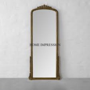 Dernier modèle Arrival Most Fancy Unique Designer Qualité luxueuse Cadre en métal plaqué or Décoration intérieure Miroir de sol d'Inde - Product Image 3