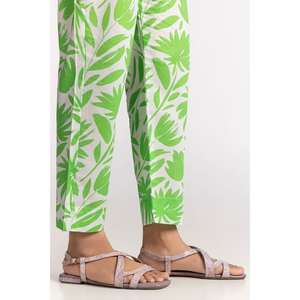 Pantalon Harem Décontracté en Mousseline Imprimée pour Femme, Multi-Matières Respirantes, Tissé, Taille Mi-Haute, Motif Coloré, Automne, Taille XL - Product Image 1