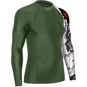 Chemises de compression à manches longues Gym personnalisée unie pour chemises de compression pour hommes - Product Image 5