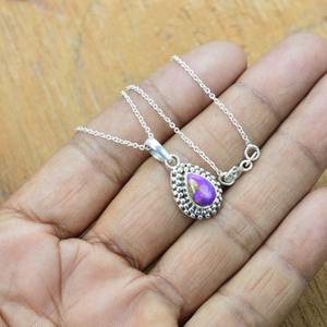 925 Sterling Silver Spinner Turquoise Pendentif Plaqué Rhodium Fine Jewelry Pendentif en gros de pierres précieuses pour femmes avec 925 Timbre - Product Image 2