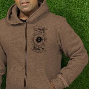 Ensemble de vêtements en molleton uni décontracté pour homme Noir Gris Combinaison à fermeture éclair Col à capuche 100% coton Doux Chaud Confortable Elastique - Product Image 2