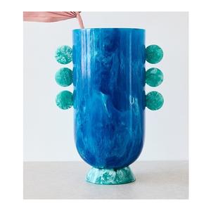 Decorative Amber Resin <b>Flower</b> <b>Vase</b> Top Seller Indian Handmade <b>Black</b> Swirl Resin <b>Flower</b> Pots Home Decor Table Decorating <b>Vases</b> - Product Image 4