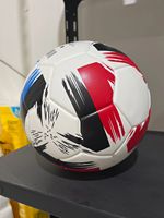 Ballon de football professionnel taille 5 en cuir PU, cousu à la machine, thermocollé, haute qualité, durable, léger, écologique, OEM