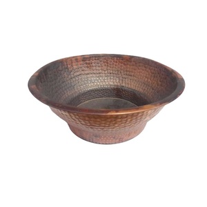 Nouvelle arrivée cuivre navire évier rond fabriqué à la main finition Antique bassin décor à la maison disponible à des prix de gros - Product Image 5