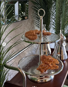 Indian Made Metal Trays <b>Tier</b> <b>Stands</b> for Home Decorative Counters and Table Tops Diwali Salad Fruit Nut Bowls - Product Image 1