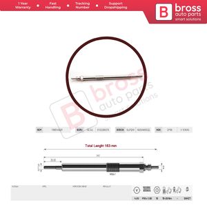 BGP106-1 4 Pieces Glow <b>Plug</b> Auxiliary <b>Heater</b> 4,6 Volt 110651492R 1106500Q0K 110651492B, 4422145 Bross Auto Parts Made in Turkey - Product Image 6