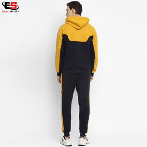 Custom Logo Men'<b>s</b> Winter Sports Track Jogger <b>Suit</b> Breathable Cotton Zipper Plus Size Sports Wear Set Reversible with Custom Logo - Product Image 3