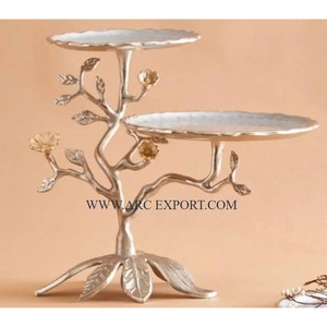 แท่นเสิร์ฟเค้กและช็อคโกแลตรูปทรงกลมแบบตีขึ้นรูปขนาดใหญ่ของตกแต่งโต๊ะแท่นเสิร์ฟเค้ก - Product Image 6