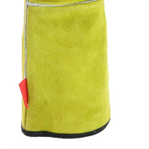 Venta al por mayor de fábrica, guantes de soldadura de resistencia al fuego de puño completo de cuero partido De Vaca personalizados, guantes de trabajo industriales deportivos - Product Image 6