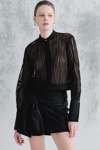 Las faldas largas más vendidas para mujer con pajarita etiquetas personalizadas Rory falda asimétrica cuero vegano Whiteant ropa de Vietnam - Product Image 6