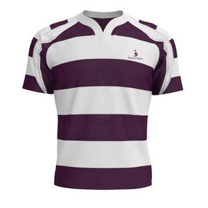 Ropa deportiva para exteriores para hombre, Jersey de Rugby de Material 100% poliéster, el mejor diseño - Product Image 1