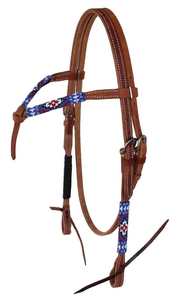 Headstall de cuero occidental de primera calidad con peto a juego y riendas de cuero incluidas, headstall de cuero de diseño personalizado - Product Image 3