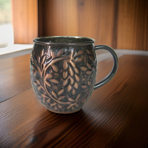 Antiguo en relieve Vintage estilo inglés antigüedades Stock especialista puro cobre sólido Moscú mula beber taza tazas de cerámica - Product Image 4