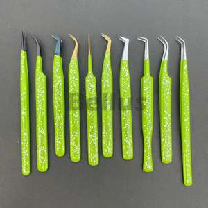 Pince à épiler professionnelle en fibre d'acier durable, outils d'extension de cils personnalisés, pince à épiler de précision à pointe pointue, vente en gros - Product Image 4