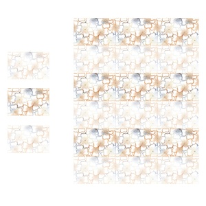 Azulejos de cerámica marrón con textura de madera con diseño de flores de tres colores 300x450mm - Product Image 3