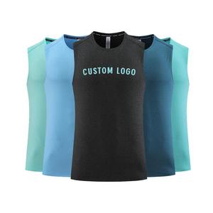 Precio al por mayor de entrenamiento sin mangas camiseta sin mangas de impresión personalizada gimnasio Fitness Tanktops para hombres transpirable Fitness ropa - Product Image 1