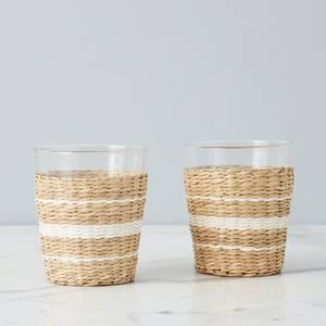 Factory Direct Sale New Arrival Woven Seagrass Cup Cover for Drinks Glass Cups and <b>Mugs</b> <b>Holder</b> Bag Bulk Quantity Tumblers - Product Image 4