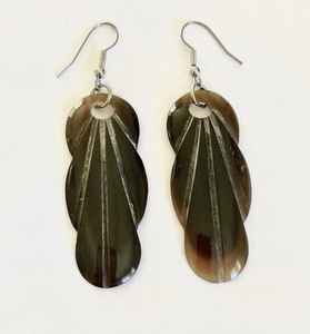 Boucles d'oreilles de luxe en corne de buffle, nouveau style, pour filles et femmes élégantes, jolies boucles d'oreilles en corne, artisanat naturel - Product Image 4