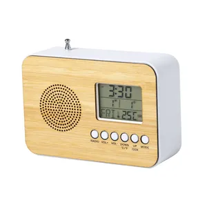 "Natural Bamboo Desk <b>Clock</b> Eco-Friendly Timekeeping" - Product Image 3