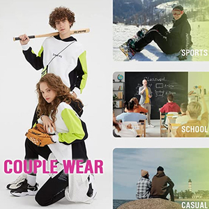 Sudadera con capucha de lana con bloque de color informal para hombre con bolsillos Sudadera de invierno para ropa de calle - Product Image 6