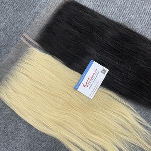 ผมต่อสีบลอนด์สีดำเรียบลื่นขนาด5x5 6 7x7 - Product Image 4