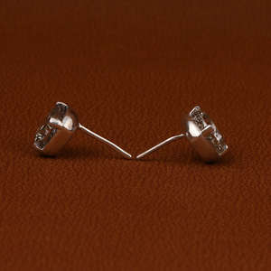 Cojín amarillo corte laboratorio cultivado diamante Martini ajuste lujo Stud pendientes 14KT oro sólido pendiente regalo para mujeres cumpleaños - Product Image 5