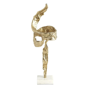 Escultura chapada en oro de forma única de Metal de aluminio de tendencia para el hogar, restaurantes y cafés, decoración, llegada caliente - Product Image 2