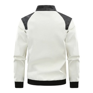 Europe états-unis nouvelle tendance ample hommes Couple veste en cuir pour printemps automne hiver beau manteau revers moto toile - Product Image 4