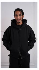 ชุดวอร์มมีซิประบายอากาศเข้ารูปสไตล์สตรีทเสื้อสเวตเตอร์กีฬาผ้าฝ้าย100% สำหรับผู้ชายชุด2ชิ้น460กรัม - Product Image 4