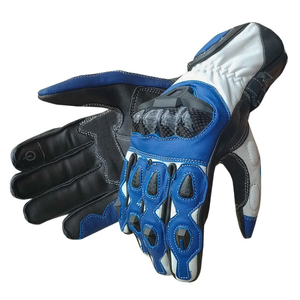 Men's New Design Black Yellow Genuine Goat Skin Leather Gloves Waterproof Sportwear for Motorcycle Auto Racing Breathable - Product Image 5