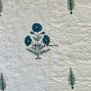 Wholesale Hand Block Printed Cotton <b>Bedspreads</b> Cotton Quilted Bedcover - Product Image 3