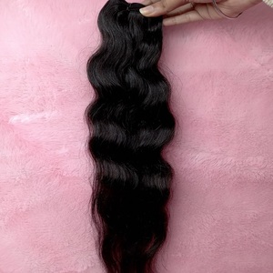 Faisceaux de tissage brésilien à donneur unique Extensions de cheveux coupe de temple indien vierges naturelles Style vague profonde lâche - Product Image 1