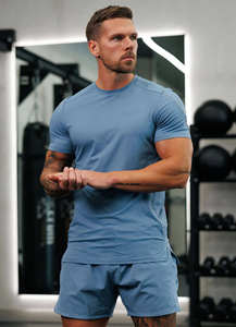 T-shirt respirant de qualité supérieure pour homme, impression de logo personnalisé, 100% coton, jersey de haute qualité 220GSM, t-shirt uni vierge, taille plus, vêtements - Product Image 4