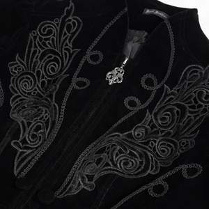 Gothic <b>velvet</b> Jacket for <b>Women</b> fashion Winter Autumn Motorcycle Black faux gothic <b>Coat</b> Outerwear Gothic jackets customized - Product Image 3
