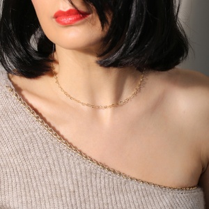 สร้อยคอโซ่หัวใจทำด้วยมือสไตล์ตุรกีเครื่องประดับเงินสเตอร์ลิง925แฟชั่นอินเทรนด์สำหรับผู้หญิง - Product Image 4