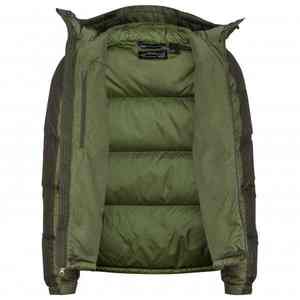 Venta al por mayor OEM invierno Puffer hombres mujeres acolchado fibra de poliéster Stand Collar logotipo frontal abrigos chaquetas con logotipo personalizado - Product Image 4