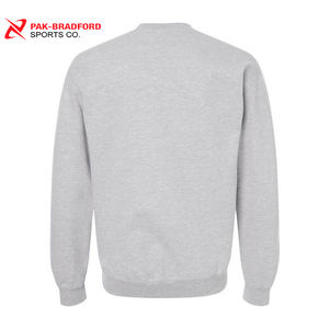 Fourniture d'usine Ras Du Cou Hommes Personnalisé Ras Du Cou Broderie Unisexe Coton Blanc Sweat Brodé pour Hommes - Product Image 6