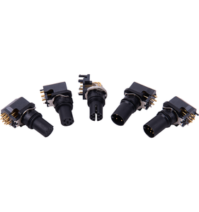 Montaje en panel recto blindado macho de 4 pines M12 IP67 a prueba de agua IEC 61076-2 Conector de automatización industrial equivalente Phoenix - Product Image 4