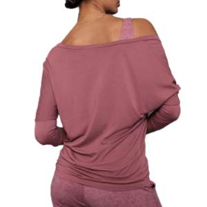 OEM fabricantes personalizados de algodón suave francés Terry interior Crop Pullover fuera del hombro sudadera para las mujeres - Product Image 3