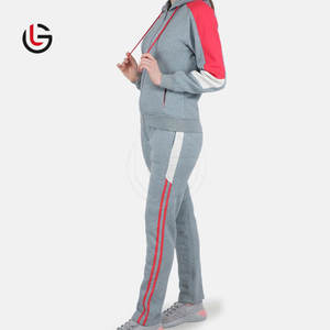 ชุดวอร์มผ้าฟลีซผ้าฝ้ายผสมโพลีเอสเตอร์ชุดวอร์มสำหรับผู้หญิง400ราคาขายส่งโลโก้แบบออกแบบได้ตามต้องการ - Product Image 2