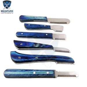 มีดตัดแต่งขนสัตว์เลี้ยงด้ามจับทำจากไม้ | อุปกรณ์ตัดแต่งขนสัตว์เลี้ยงแบบมืออาชีพเครื่องมือตัดแต่งขนสัตว์เลี้ยงแบบสั่งทำ - Product Image 3