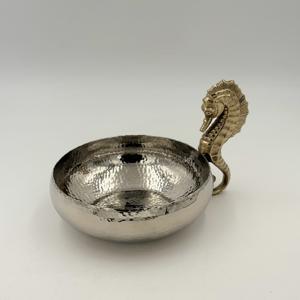 Cuenco de Lujo con Acabado Pulido Espejo y Asa de Caballito de Mar de Latón, Decoración de Mesa de Diseño, Ideal para Eventos y Celebraciones en el Hogar - Product Image 2