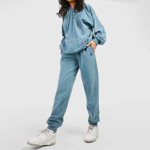 Light <b>Weight</b> Cotton Tracksuit for <b>Ladies</b> Casual Wear Oversized Streetwear Drop Shoulder Acid Wash Tracksuit - Product Image 3