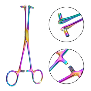 Fórceps profesionales para Piercing de tabique, abrazadera de aguja de acero y Metal recubierta de Color titanio, instrumentos quirúrgicos, abrazadera para Piercing corporal - Product Image 6
