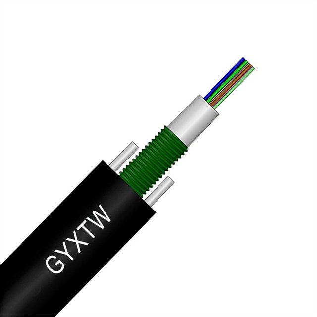 ExactCables 24 Aerial Armoured Gyxtw G652d 12 Core Fiber Optic Cable with Customizable Length for Telecommunication Networks