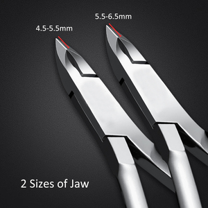 Pinces à cuticules professionnelles poignée incurvée pinces à ongles cuticules 4Cr pince à ongles perle chrome acier outils à ongles - Product Image 6